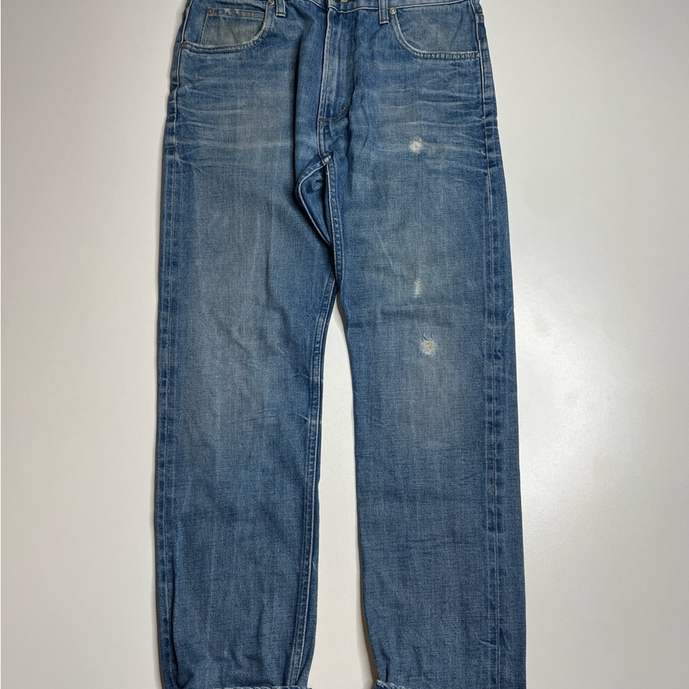 Lee 101 Rider Japanese Dry Selvedge Light Blue Denim Jeans 32X32 Made in Italy - Picture 4 of 15